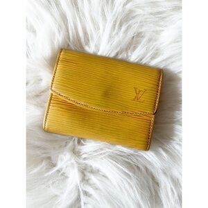 Louis Vuitton Yellow Epi Card Coin Holder
